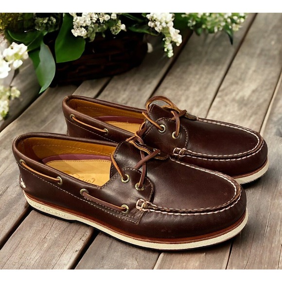 Sperry Brown Classic Gold Cup Original 2-Eye Top Sider Boat Shoes Mens 8.5 NEW main image 5